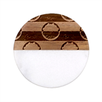 Art Pattern Design Wallpaper Classic Marble Wood Coaster (Round) 