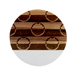 Art Pattern Design Wallpaper Marble Wood Coaster (Round)