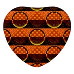 Art Pattern Design Wallpaper Heart Glass Fridge Magnet (4 pack)