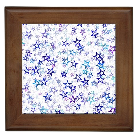 Christmas Stars Background Framed Tile from ArtsNow.com Front