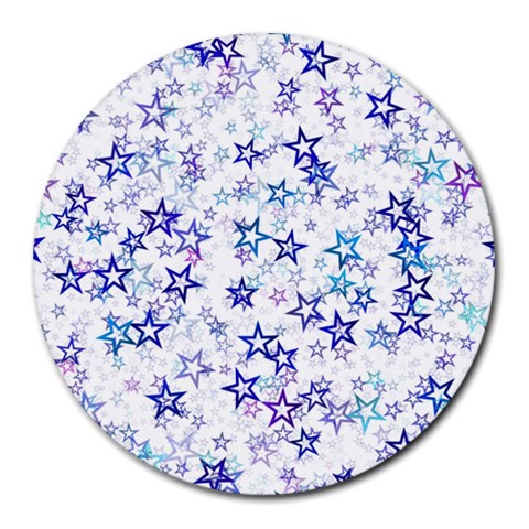 Christmas Stars Background Round Mousepad from ArtsNow.com Front