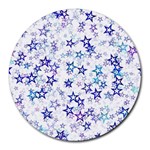 Christmas Stars Background Round Mousepad