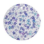 Christmas Stars Background Ornament (Round)