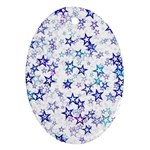 Christmas Stars Background Ornament (Oval)