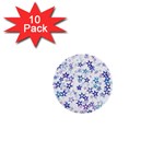 Christmas Stars Background 1  Mini Buttons (10 pack) 