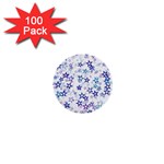 Christmas Stars Background 1  Mini Buttons (100 pack) 