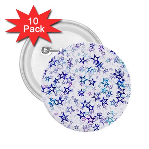 Christmas Stars Background 2.25  Buttons (10 pack)  from ArtsNow.com Front