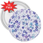 Christmas Stars Background 3  Buttons (10 pack) 