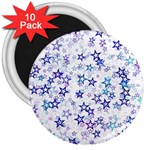 Christmas Stars Background 3  Magnets (10 pack) 