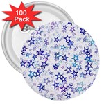 Christmas Stars Background 3  Buttons (100 pack) 