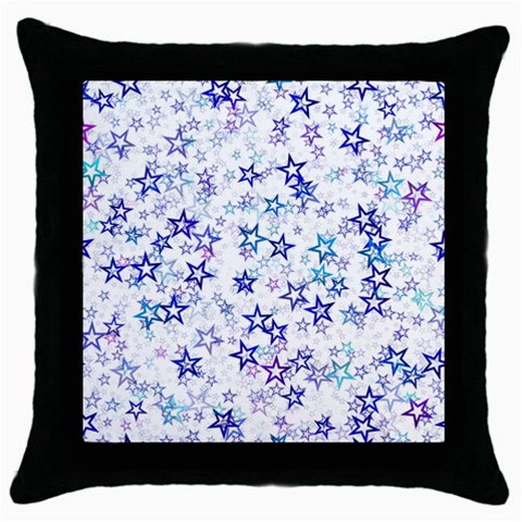 Christmas Stars Background Throw Pillow Case (Black) from ArtsNow.com Front