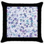 Christmas Stars Background Throw Pillow Case (Black)