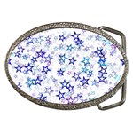 Christmas Stars Background Belt Buckles