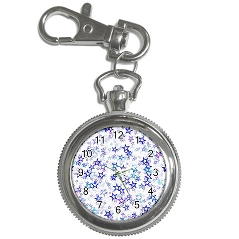 Christmas Stars Background Key Chain Watches from ArtsNow.com Front