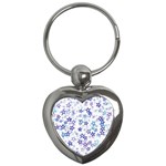 Christmas Stars Background Key Chain (Heart)