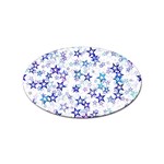 Christmas Stars Background Sticker (Oval)