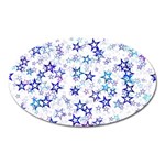 Christmas Stars Background Oval Magnet