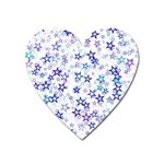 Christmas Stars Background Heart Magnet