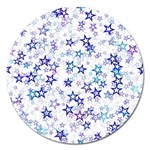 Christmas Stars Background Magnet 5  (Round)