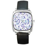 Christmas Stars Background Square Metal Watch