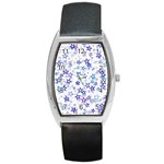 Christmas Stars Background Barrel Style Metal Watch