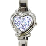 Christmas Stars Background Heart Italian Charm Watch