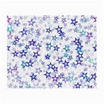 Christmas Stars Background Small Glasses Cloth