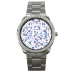 Christmas Stars Background Sport Metal Watch