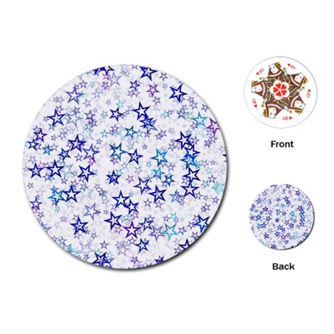 Christmas Stars Background Playing Cards Single Design (Round) from ArtsNow.com Front