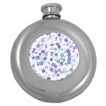 Christmas Stars Background Round Hip Flask (5 oz)