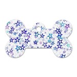 Christmas Stars Background Dog Tag Bone (One Side)