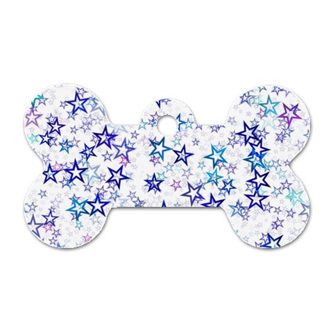 Christmas Stars Background Dog Tag Bone (Two Sides) from ArtsNow.com Front