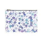 Christmas Stars Background Cosmetic Bag (Large)