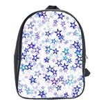 Christmas Stars Background School Bag (Large)