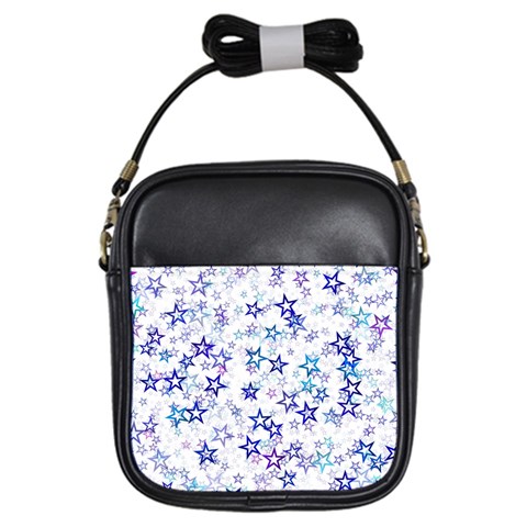 Christmas Stars Background Girls Sling Bag from ArtsNow.com Front