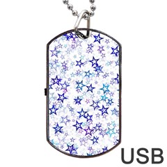 Christmas Stars Background Dog Tag USB Flash (Two Sides) from ArtsNow.com Front