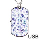 Christmas Stars Background Dog Tag USB Flash (Two Sides)