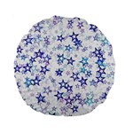 Christmas Stars Background Standard 15  Premium Round Cushions