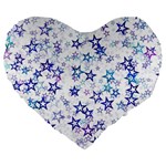 Christmas Stars Background Large 19  Premium Heart Shape Cushions