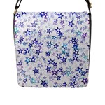 Christmas Stars Background Flap Closure Messenger Bag (L)