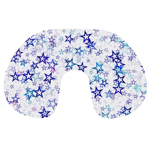 Christmas Stars Background Travel Neck Pillow from ArtsNow.com Front