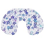 Christmas Stars Background Travel Neck Pillow