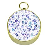 Christmas Stars Background Gold Compasses