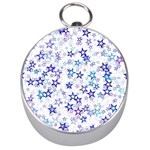 Christmas Stars Background Silver Compasses