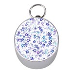 Christmas Stars Background Mini Silver Compasses