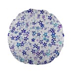 Christmas Stars Background Standard 15  Premium Flano Round Cushions