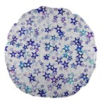 Christmas Stars Background Large 18  Premium Flano Round Cushions