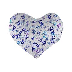 Christmas Stars Background Standard 16  Premium Flano Heart Shape Cushions from ArtsNow.com Front