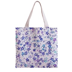 Christmas Stars Background Zipper Grocery Tote Bag from ArtsNow.com Front