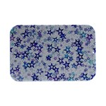 Christmas Stars Background Open Lid Metal Box (Silver)  